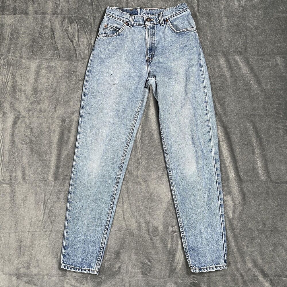 VTG Levi’s Orange Tab Relaxed Fit Tapered 950 Jeans Size 5 Med Light Wash USA